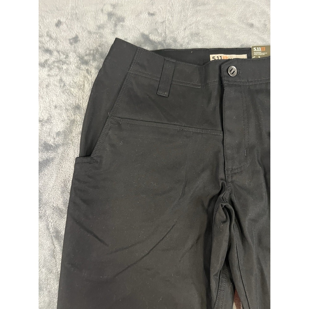 5.11 Tactical Flex-Tac Edge Chino Pants Slim Fit 31x36 Black Cotton 74441 - Picture 5 of 16